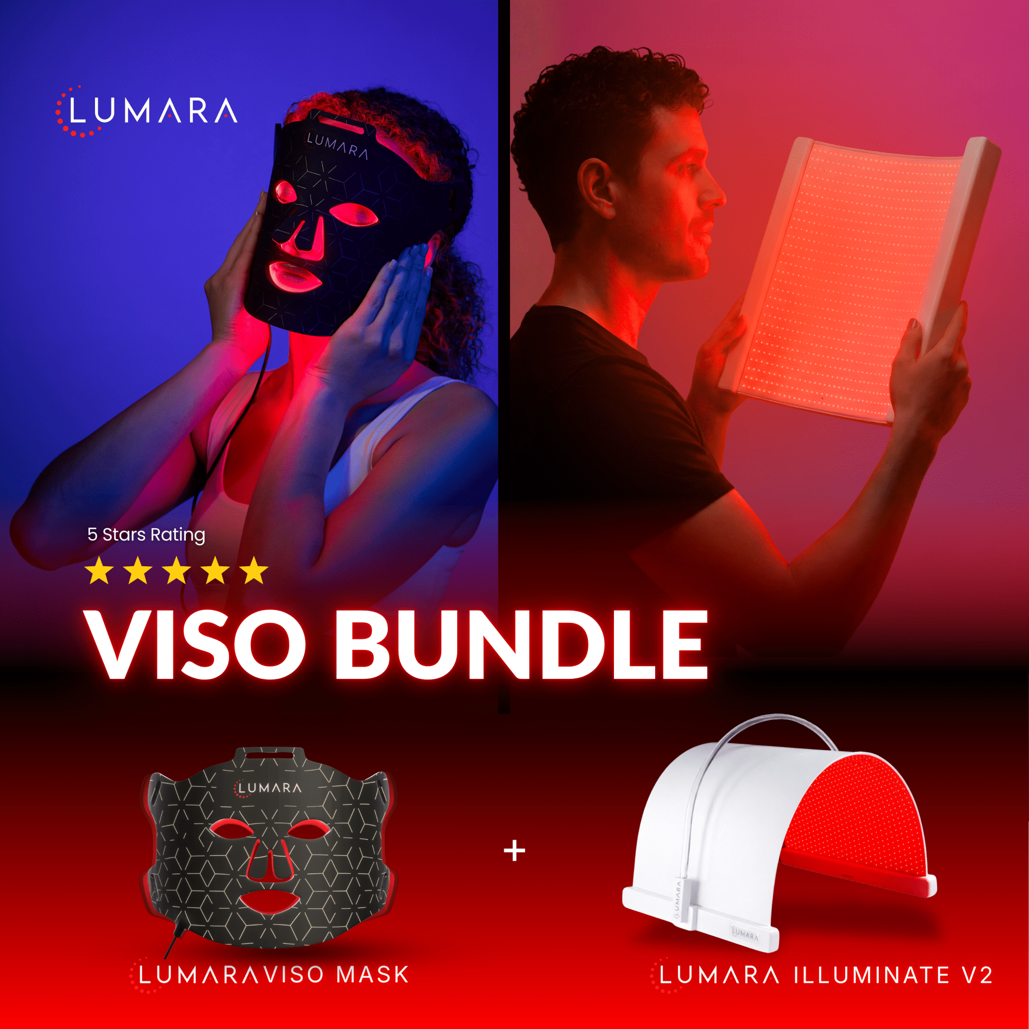 Red Light Therapy Mask –FDA-Certified 470 Micro-LEDs - Professional Grade | Younger Glow