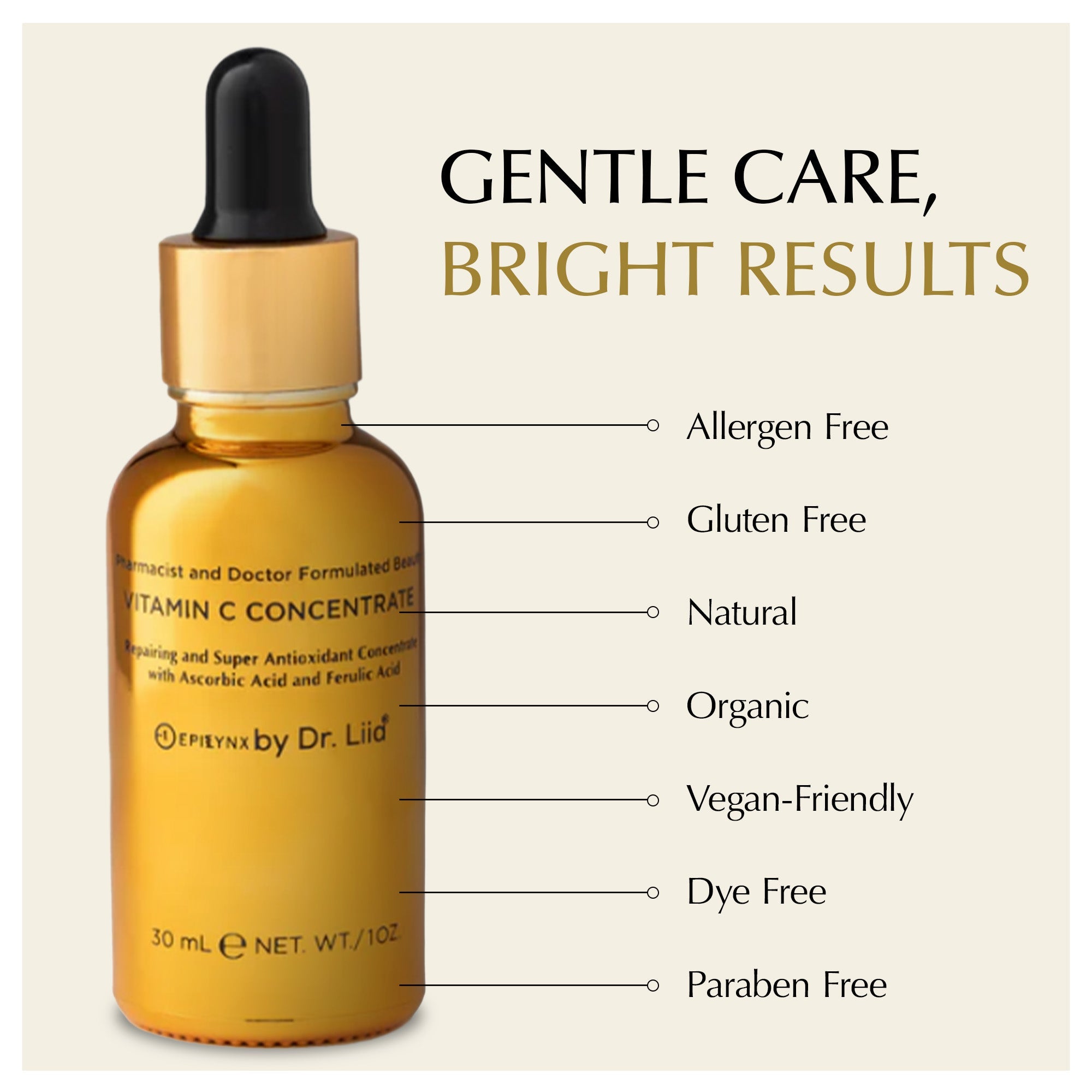 EpiLynx Brightening Vitamin C Glow Serum – Sensitive & Dry Skin