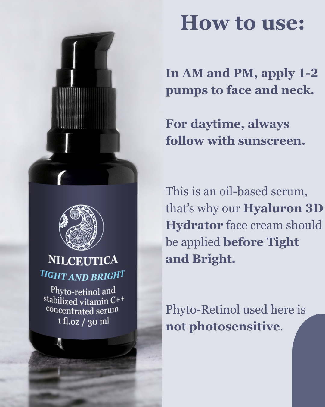Tight & Bright – Phyto-Retinol & Vitamin C Anti-Aging Face Serum