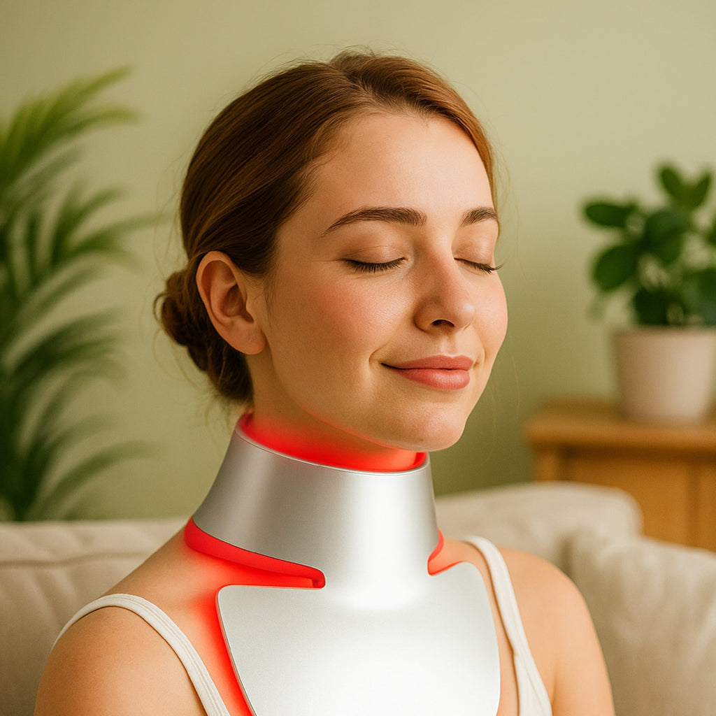 Pursonic Complete LED Skincare Therapy Bundle: Neckplate, 7-in-1 Light Therapy Wand & 7-in-1 Face Mask