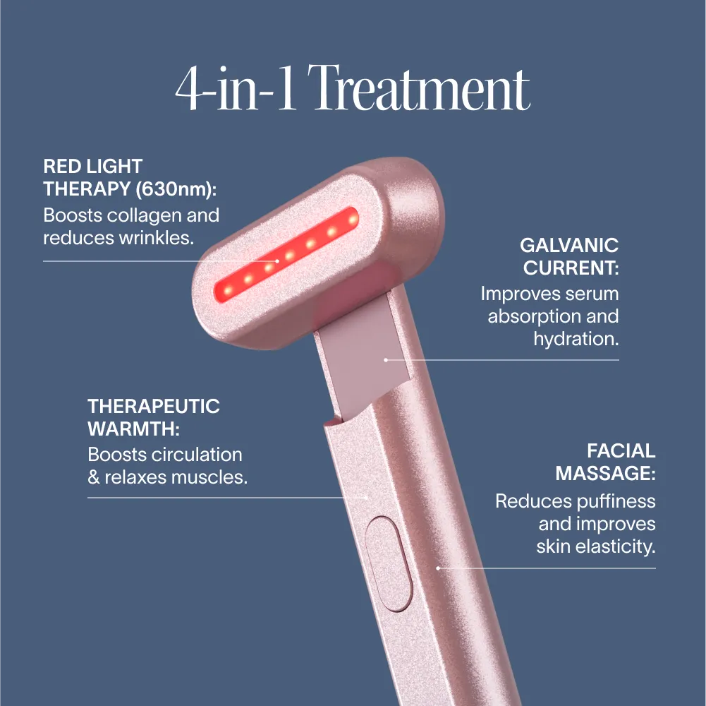 4-in-1 Red Light Therapy Wand & Activating Serum Kit – Solawave