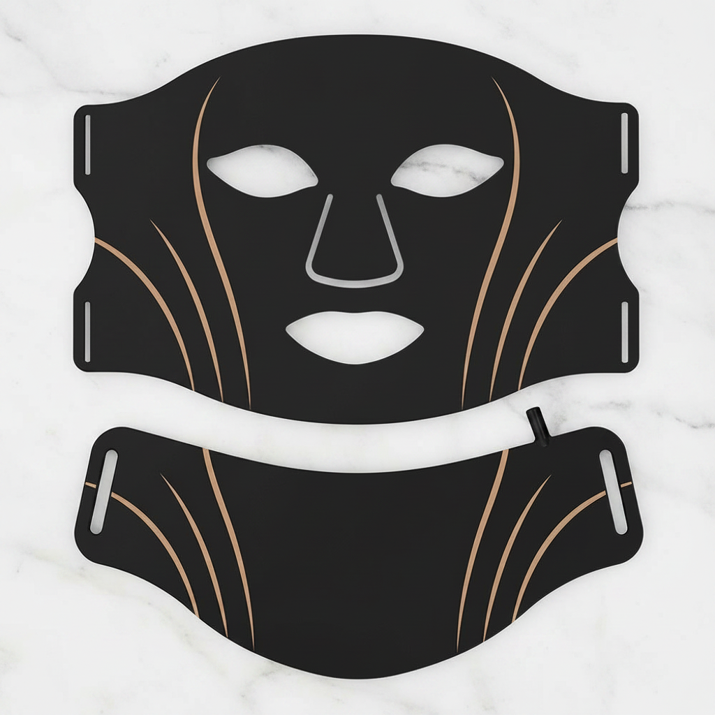 Black LED Face Mask Set - Realistic