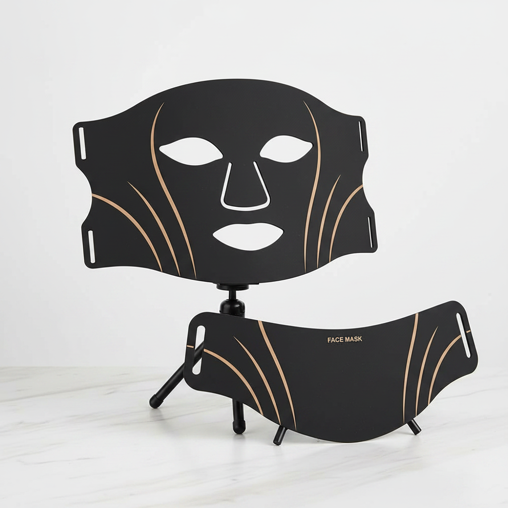 Black LED Mask - Neck Panel Front