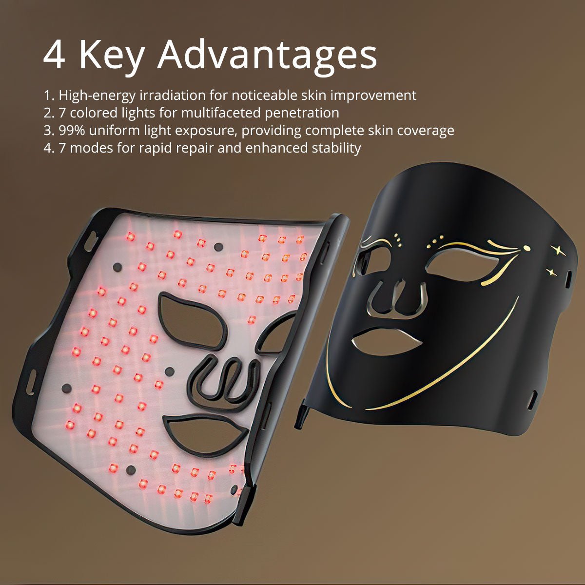 Red Therapy Face Mask – 105 LEDs - Youth Restoration | Younger Glow